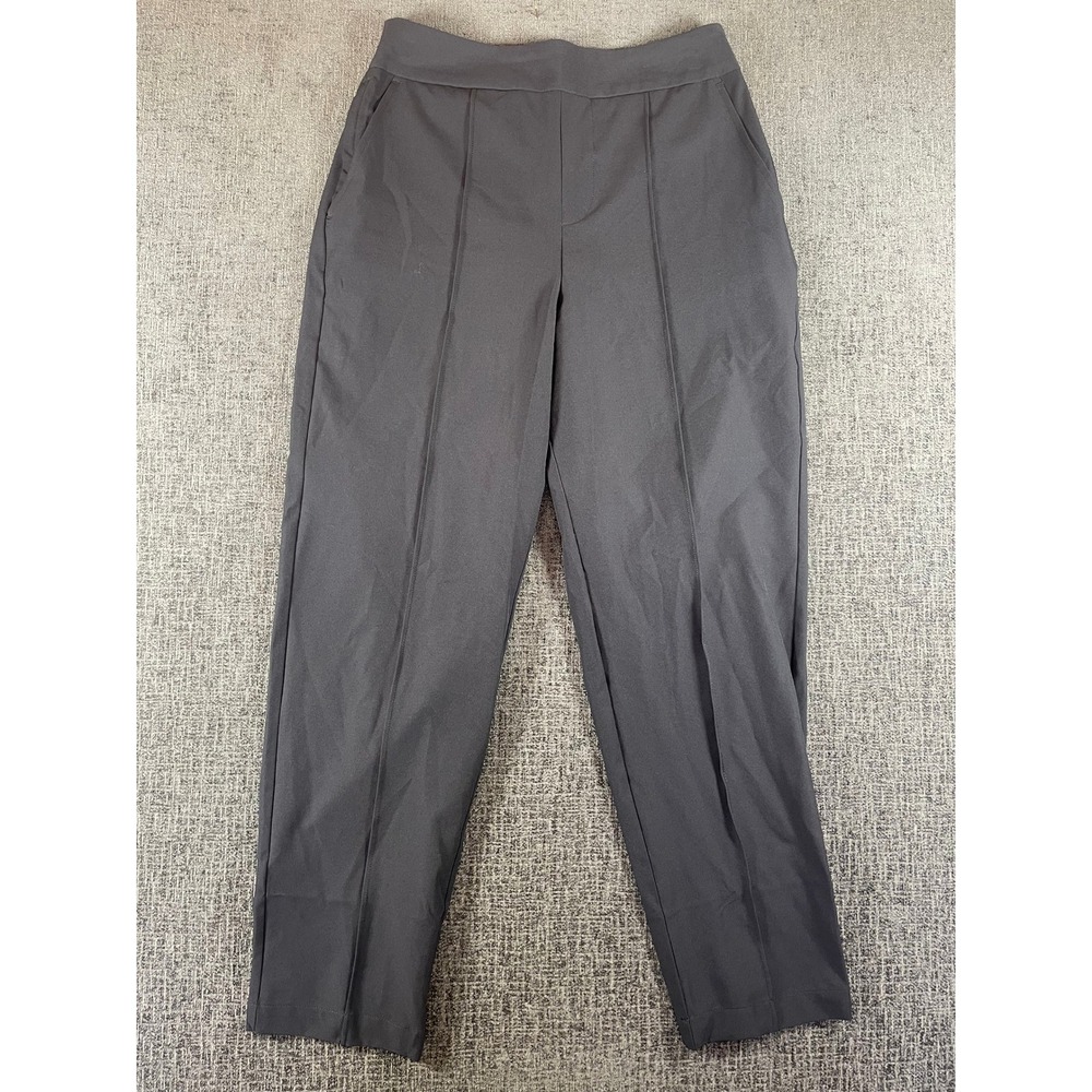 All in Motion Womens Black Pintuck Tapered Commuter Pants Size S Small High Rise